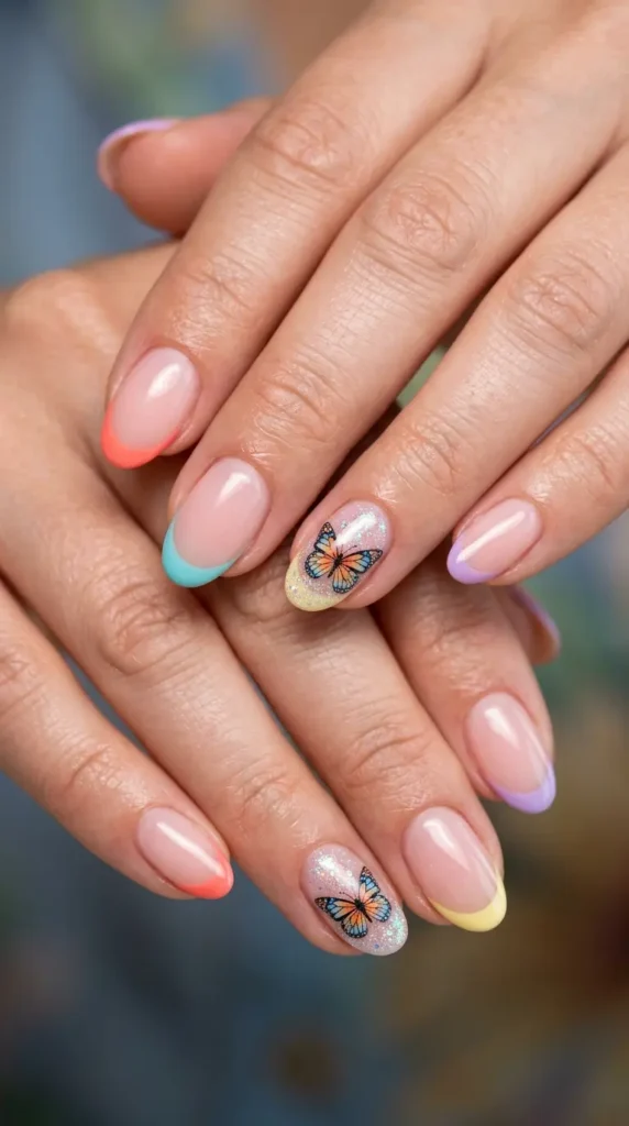 Butterfly French Tips