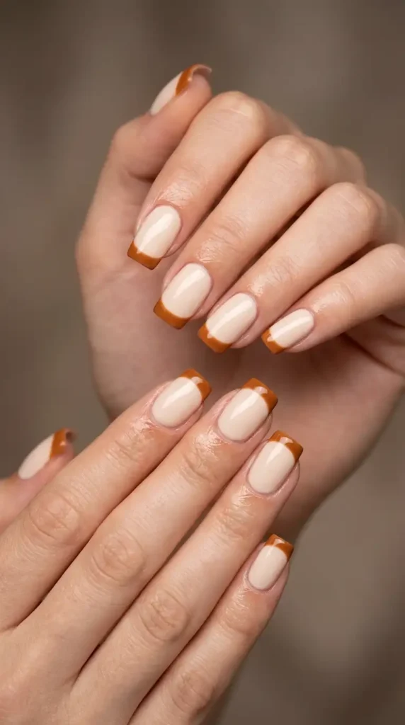 Caramel & Cream French Tips