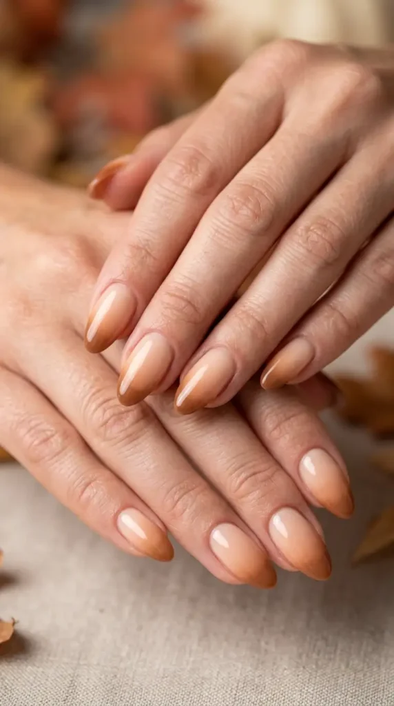 Caramel French Fade Nails