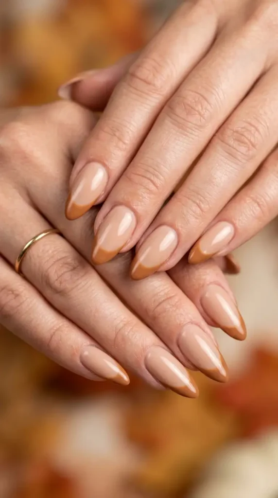 Caramel Latte French Tips