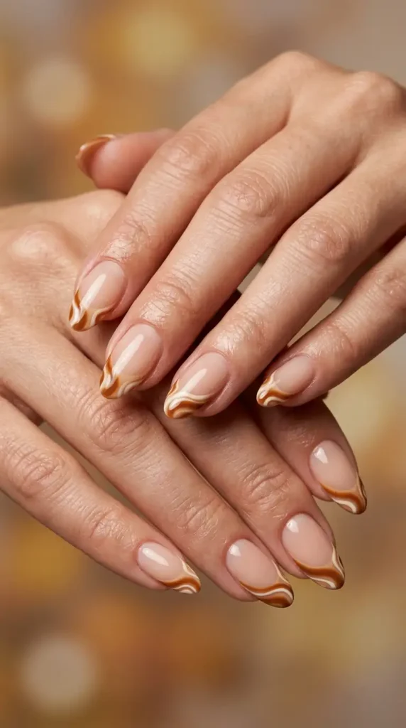 Caramel Swirl French Tips