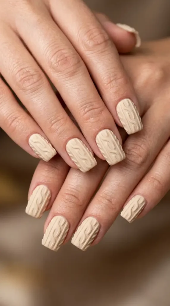 Cashmere Knit Sweater Nails