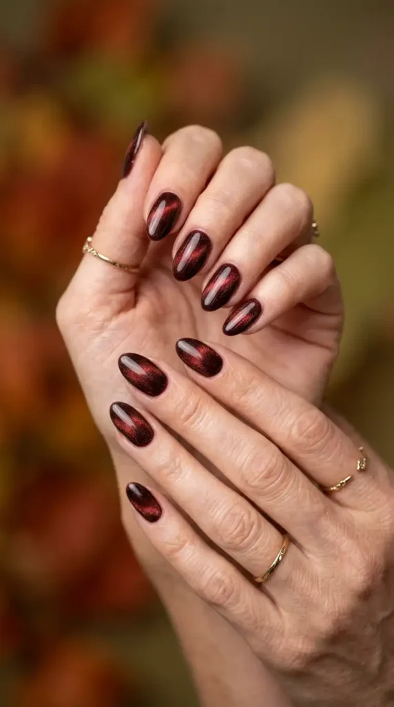 Cherry Mocha Velvet Nails