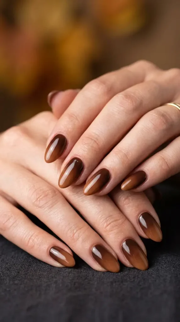 Chestnut Ombre Nails