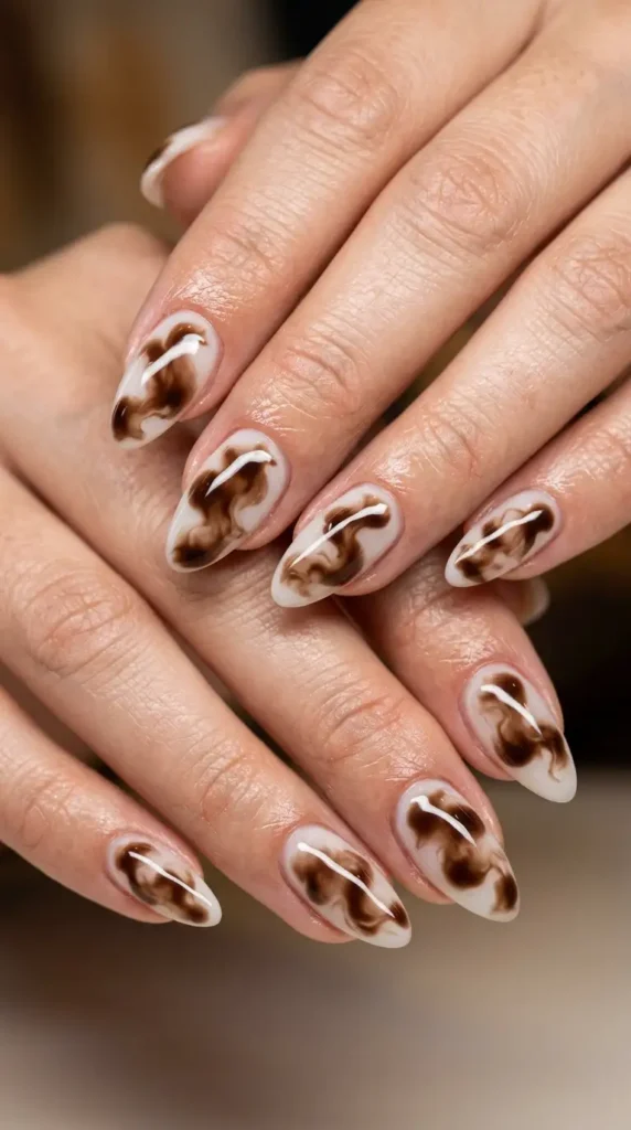 Chocolate Bloom Nail Art