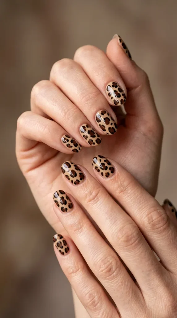 Chocolate Brown Leopard Print
