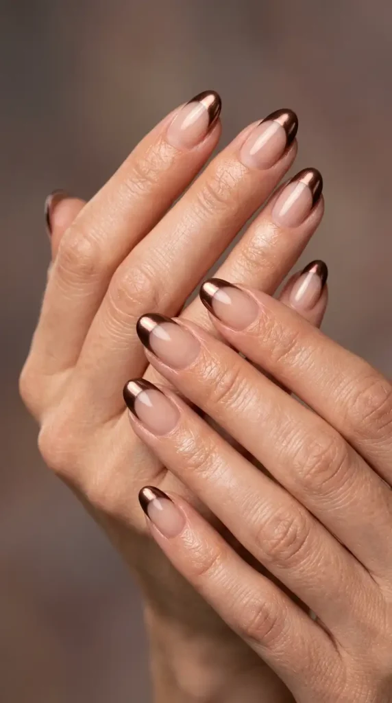Chocolate Chrome French Tips