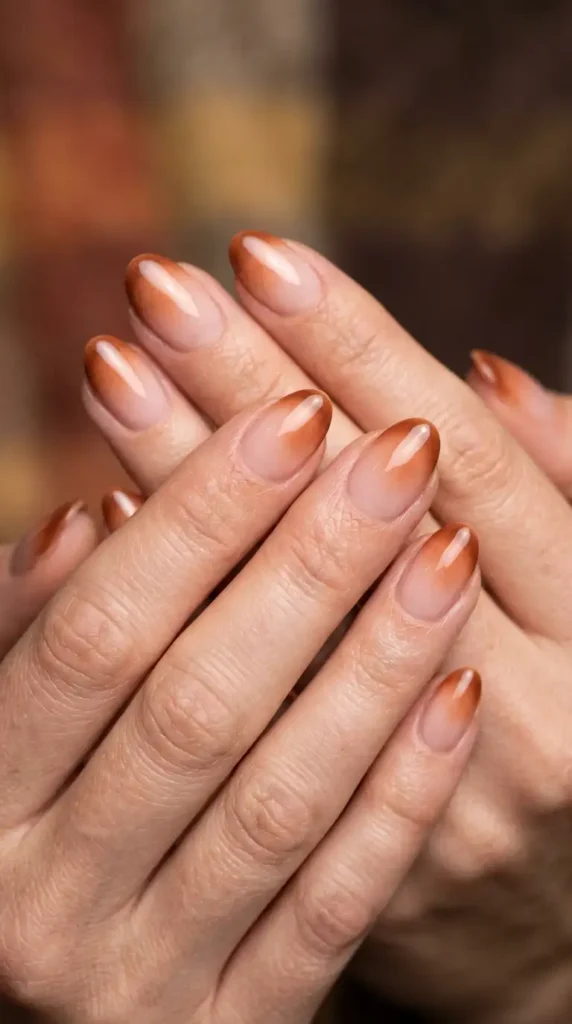 Cinnamon Aura French Tips