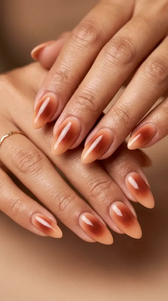 Cinnamon Aura Nails