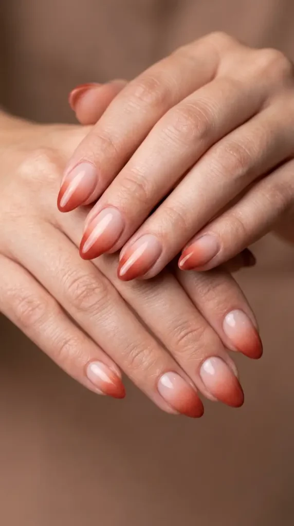 Cinnamon French Fade Nails