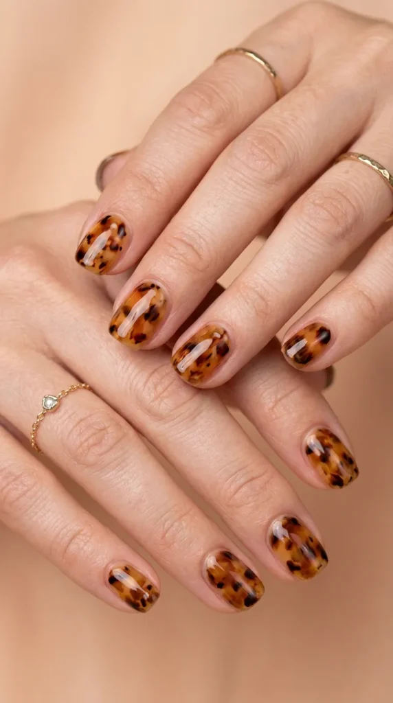 Classic Tortoiseshell Nail Design Ideas