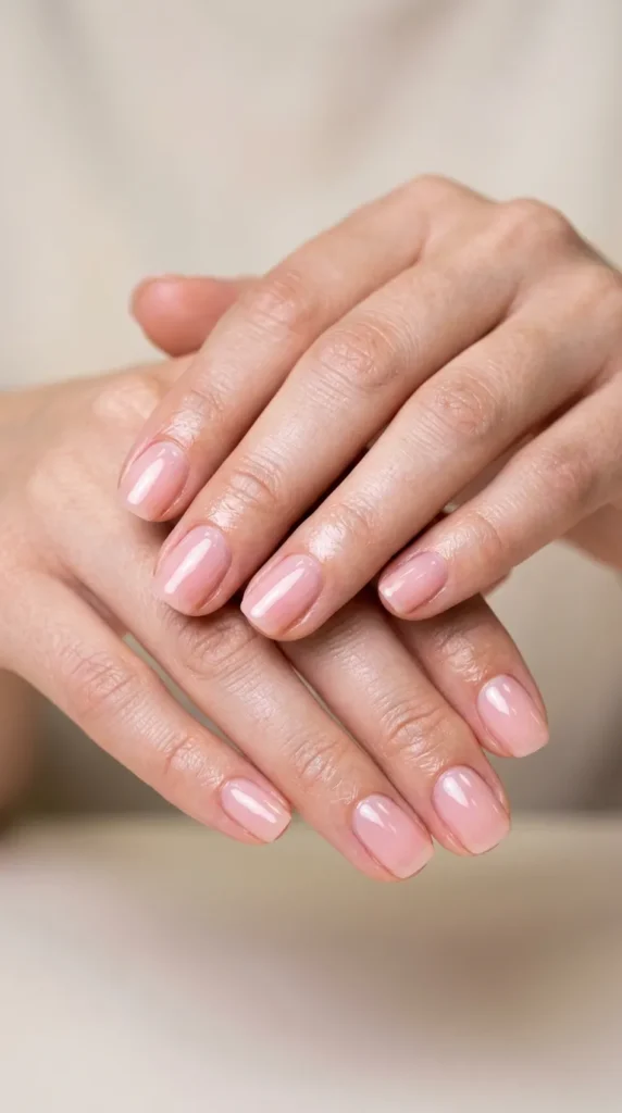 Clean and Glossy Soap Nails