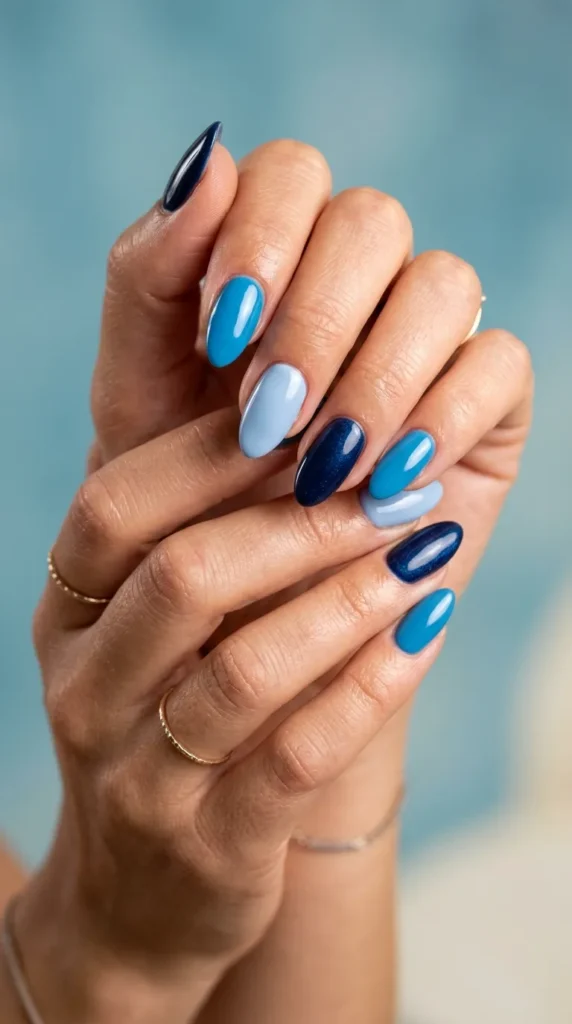 Coastal Blue Beach Nail Designs