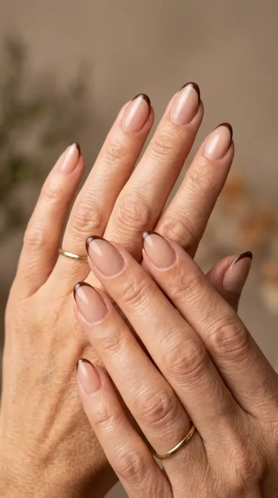 Cocoa Micro French Nails