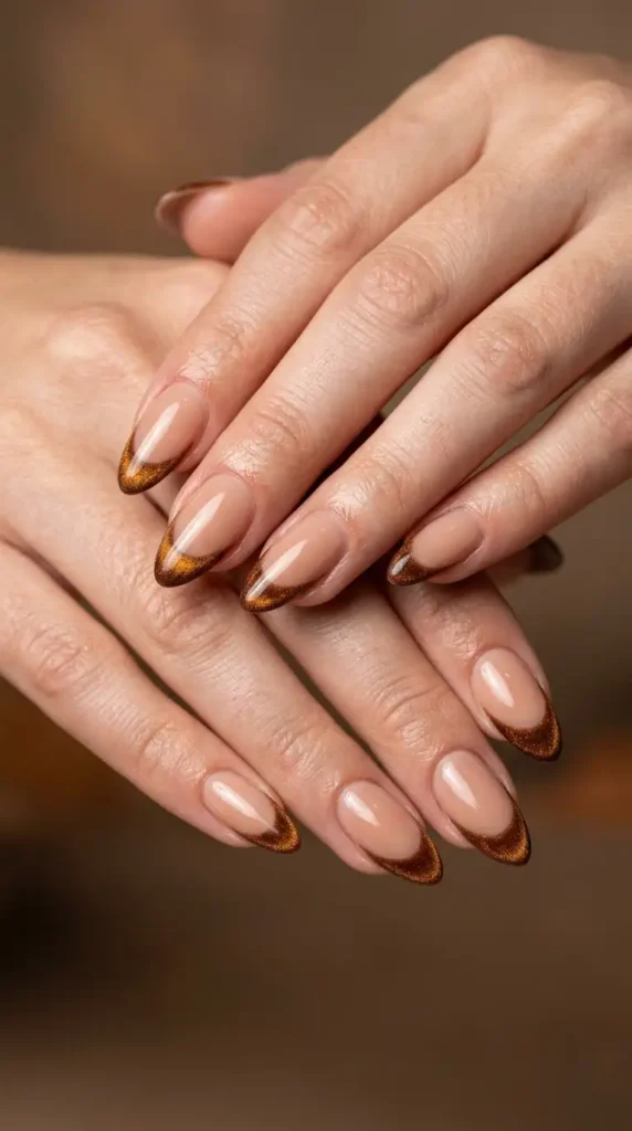 Cocoa Velvet French Tips
