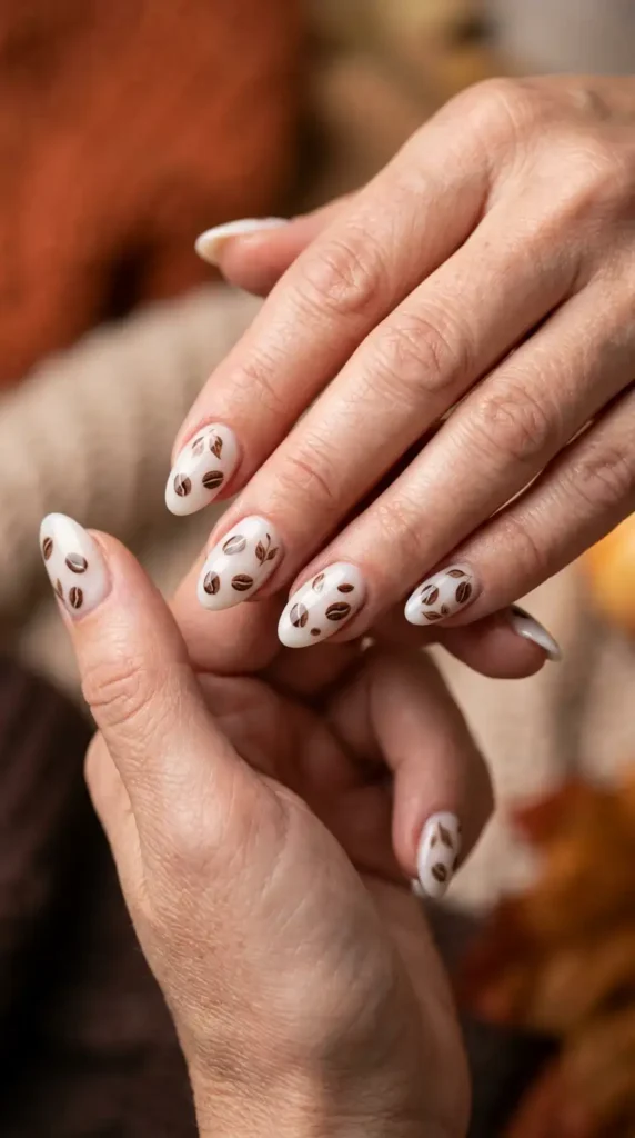 Coffee Bean Micro Nail Art