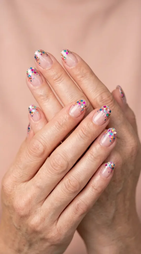 Confetti French Tips