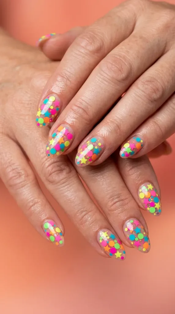 Confetti Glitter Party Nails
