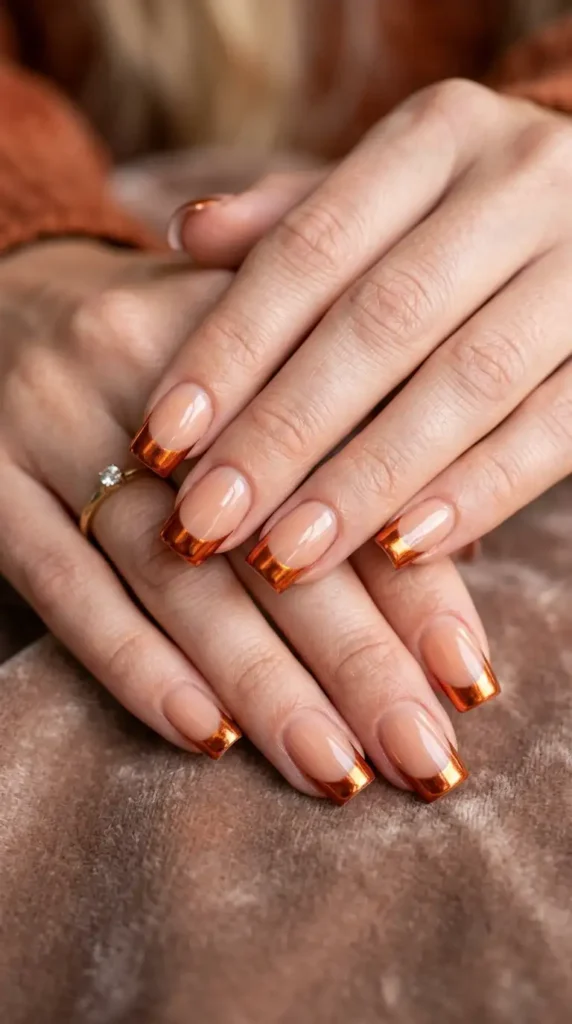 Copper Chrome French Tips