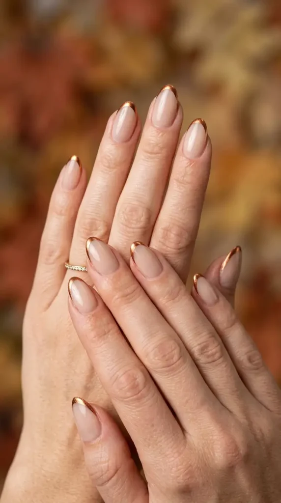 Copper French Outline Nails