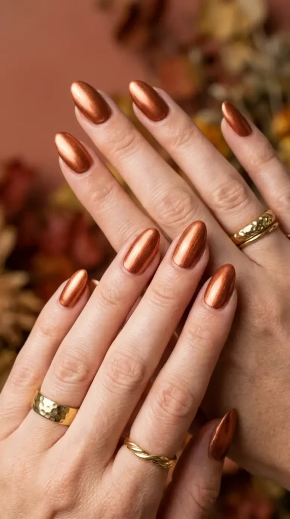Copper Metallic Nails