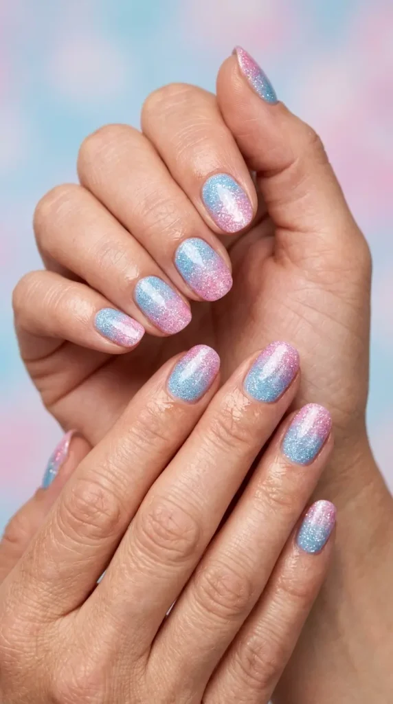 Cotton Candy Glitter Ombre