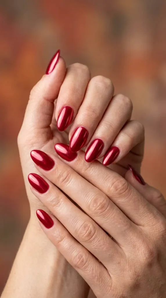 Cranberry Chrome Nails