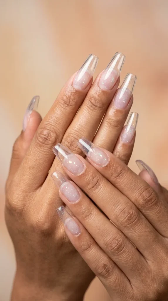 Crystal Clear Glass Nail Designs