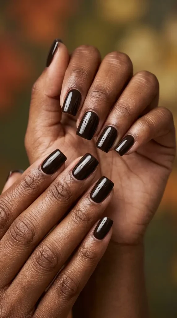 Dark Chocolate Solid Nails