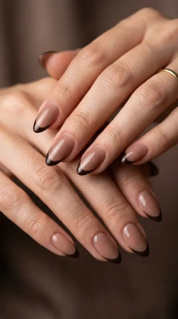 Dark Espresso French Tips