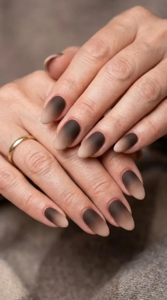 Dark Mocha Aura Nails