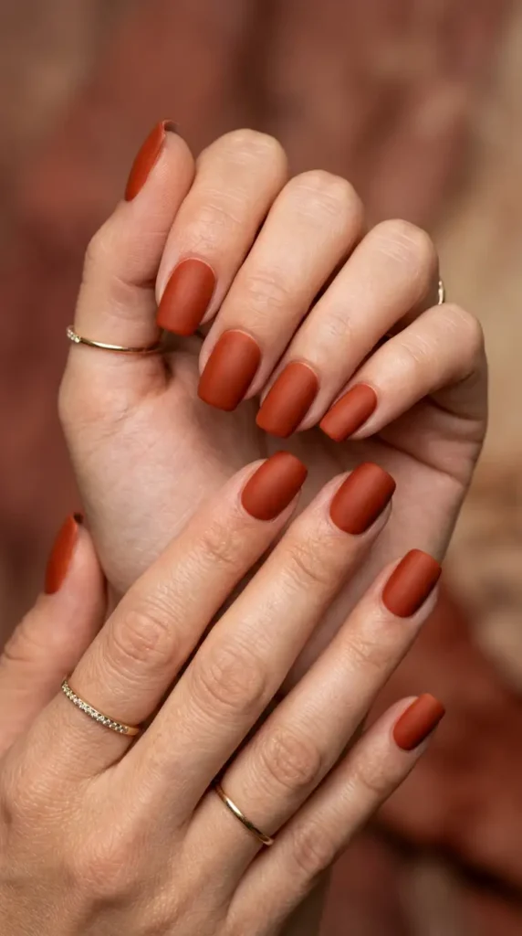 Dark Pumpkin Nails