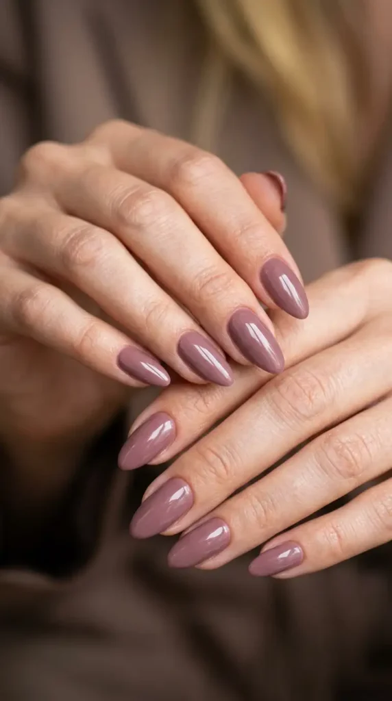 Dusty Rose Autumn Nails