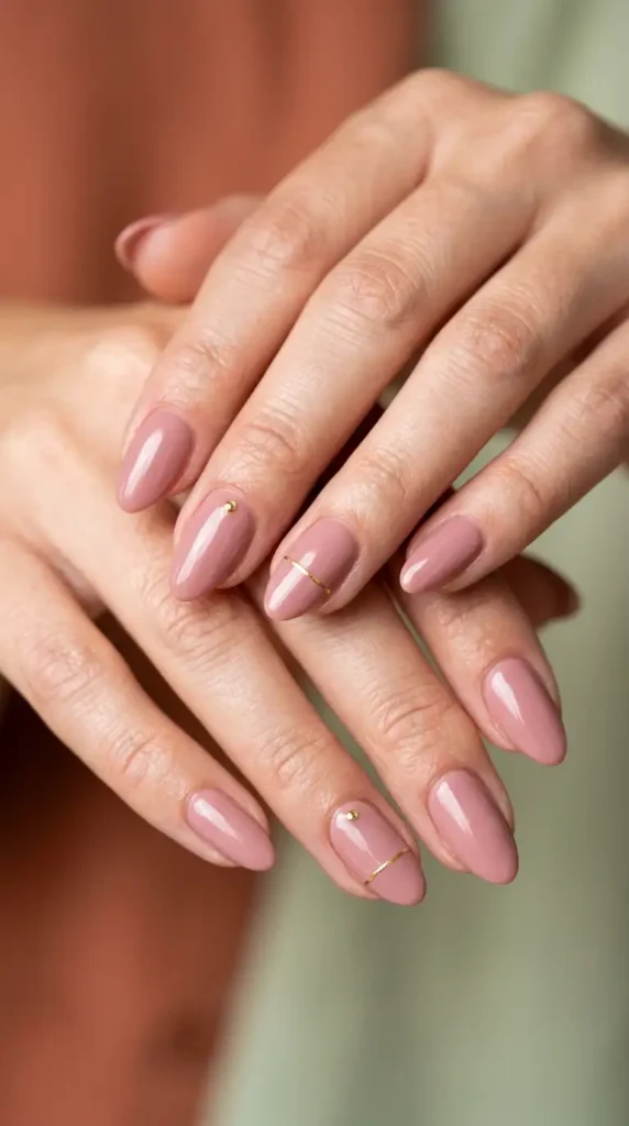 Dusty Rose Minimal Nails