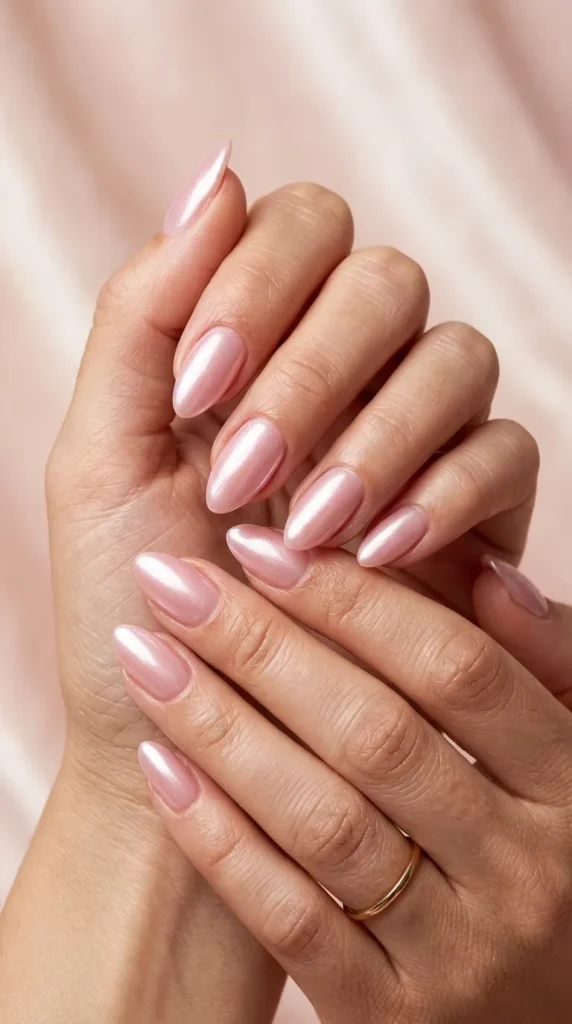 Elegant Pink Pearl Nail Designs