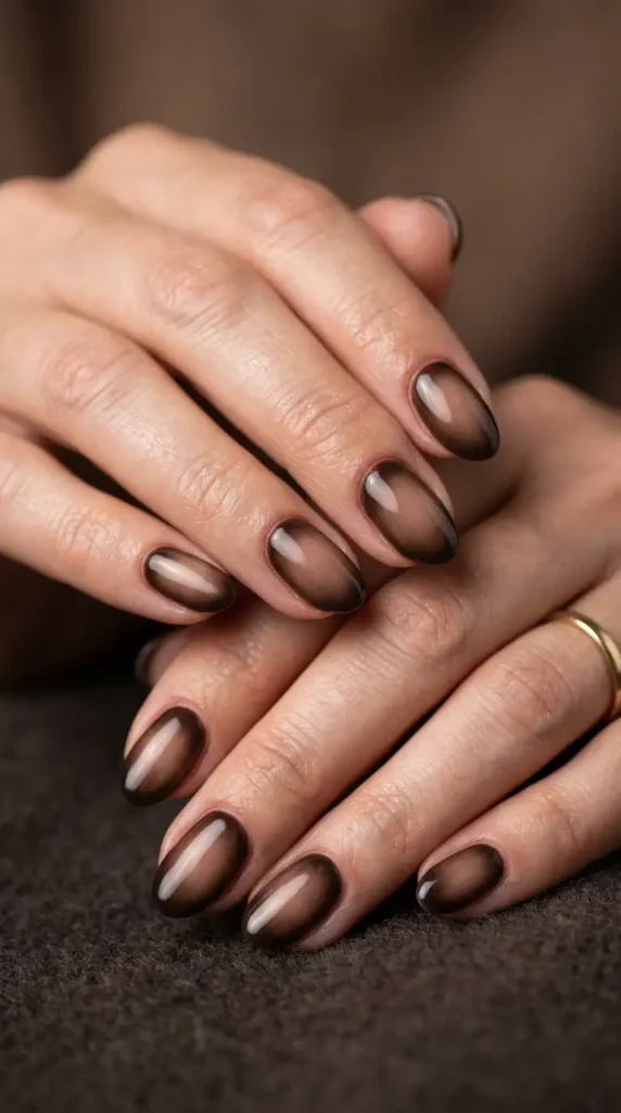 Espresso Aura Nails