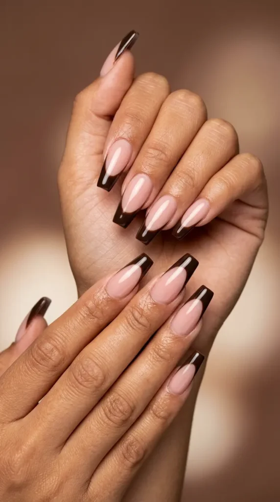 Espresso Brown French Tips
