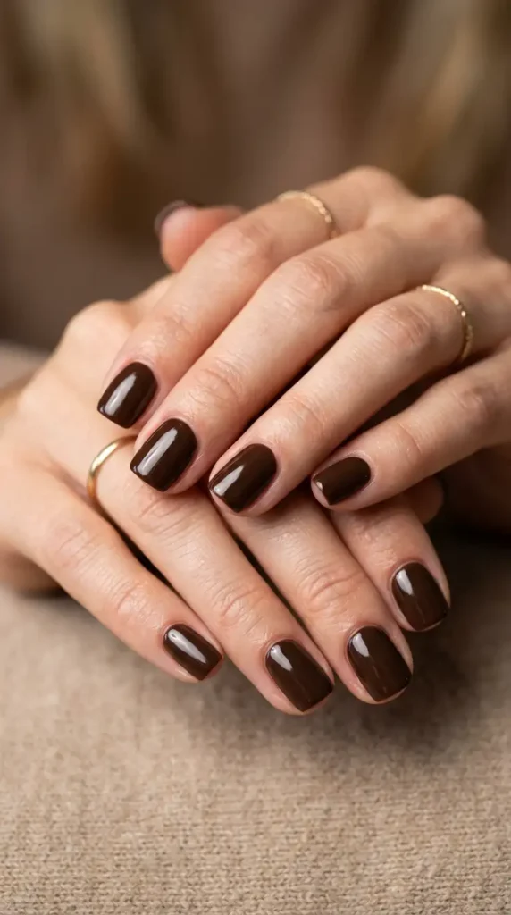 Espresso Brown Nails