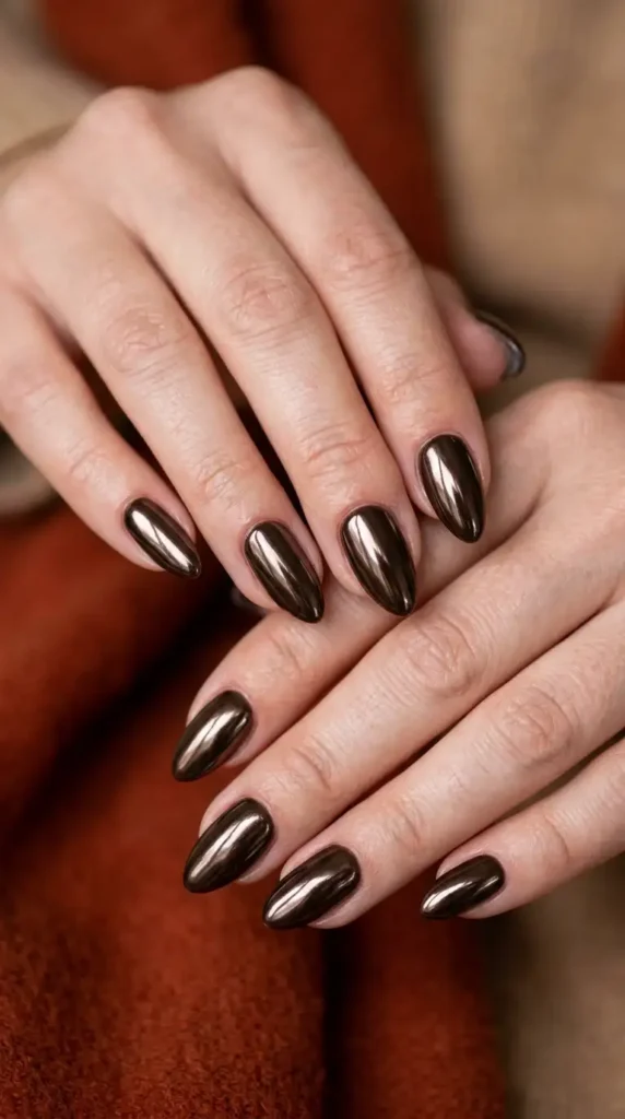 Espresso Chrome Nails