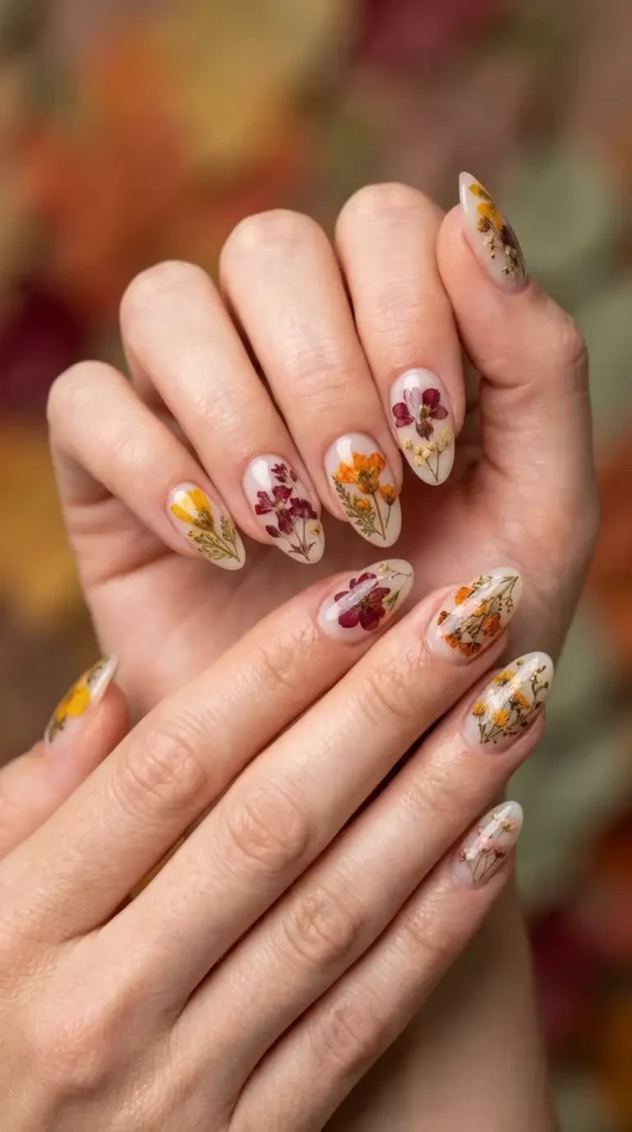 Fall Wildflower Nails