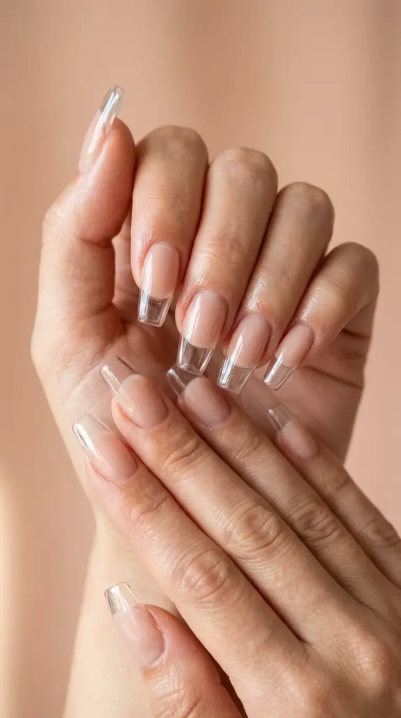 Glass French Nails