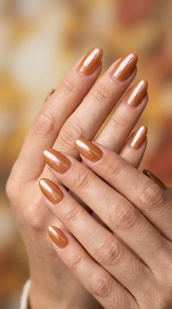 Glazed Caramel Nails
