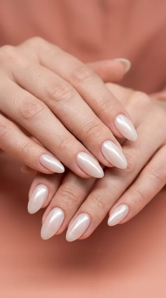 Glazed Donut Chrome Nail Ideas