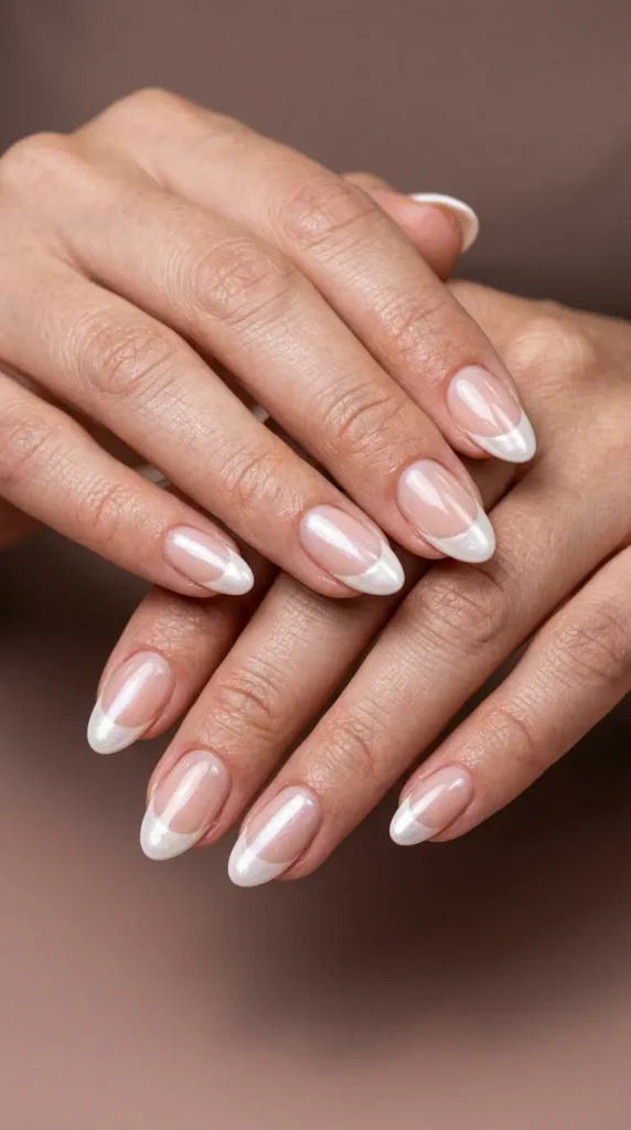 Glazed Donut French Nails