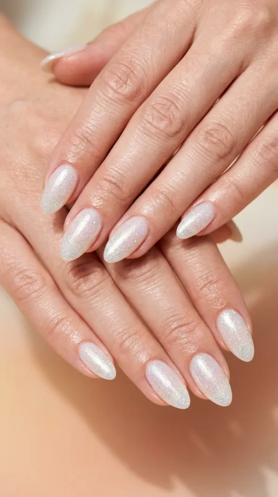 Glazed Donut Glitter Nails