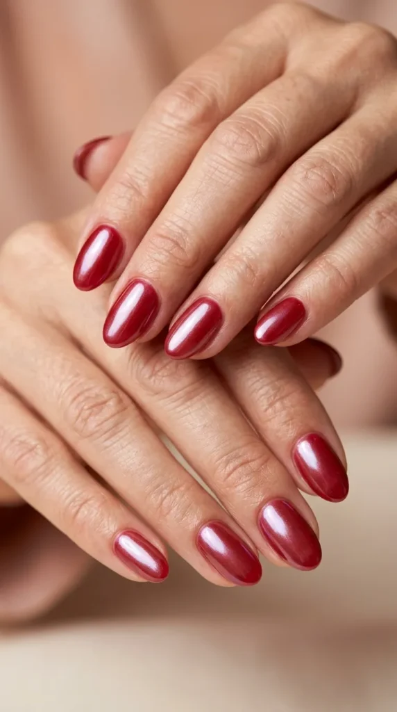 Glazed Red Donut Nails