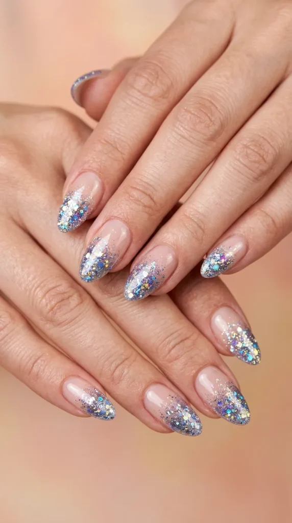 Glitter Butterfly Gradient Tips
