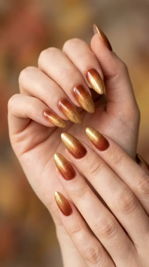 Golden Hour Ombre Nails