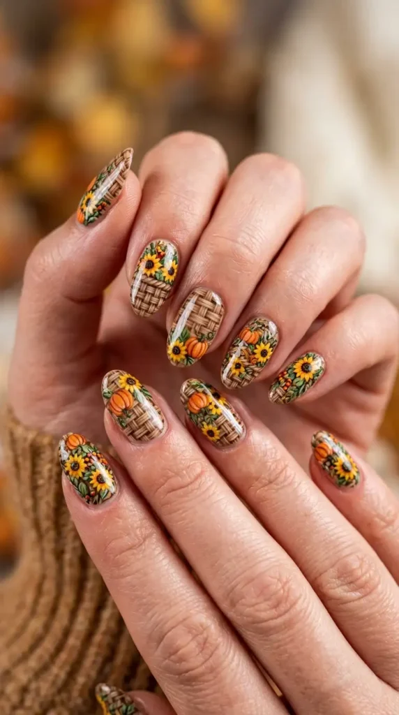 Harvest Basket Inspired Nails