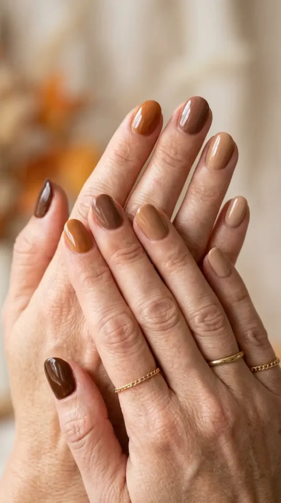 Hazelnut Gradient Nails